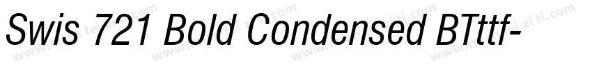 Swis 721 Bold Condensed BTttf字体转换